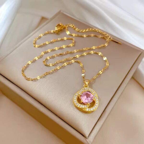 Pink Halo Necklace