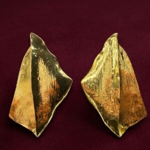 Abstract Gold Plated Earrings